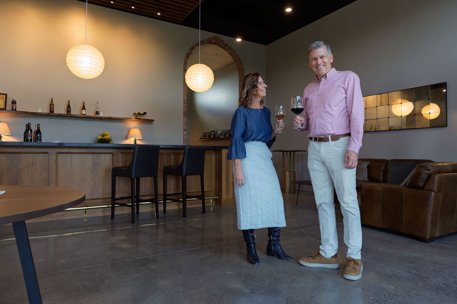Ken and Kristin Reali in the tasting room