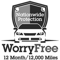 A black and white logo for nationwide protection worry free.