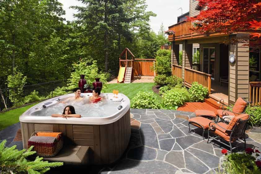 Hot Tub in Backyard — Oregon, California — Marquis Hot Tubs