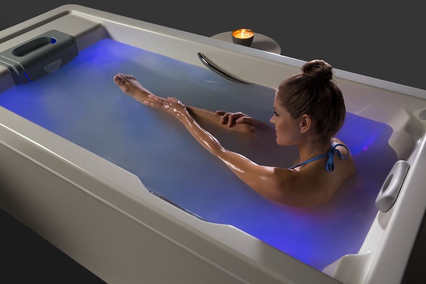 Woman Enjoying Hot Tub — Oregon, California — Marquis Hot Tubs