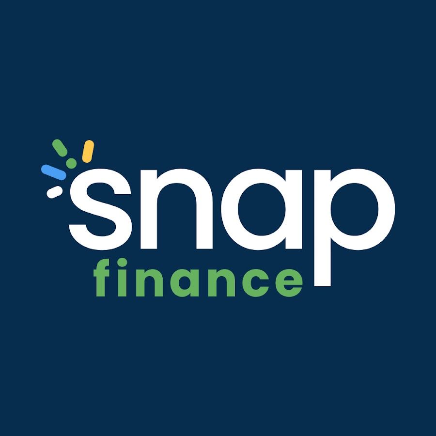 The snap finance logo is on a blue background