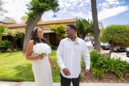 Bride and  groom elope in Laguna Beach