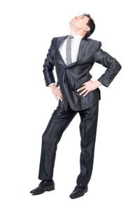 Example, graphic bad outfit with wrinkled clothes, ruining a professional headshot