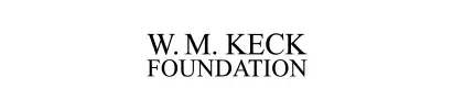 A black and white logo for the w.m. keck foundation