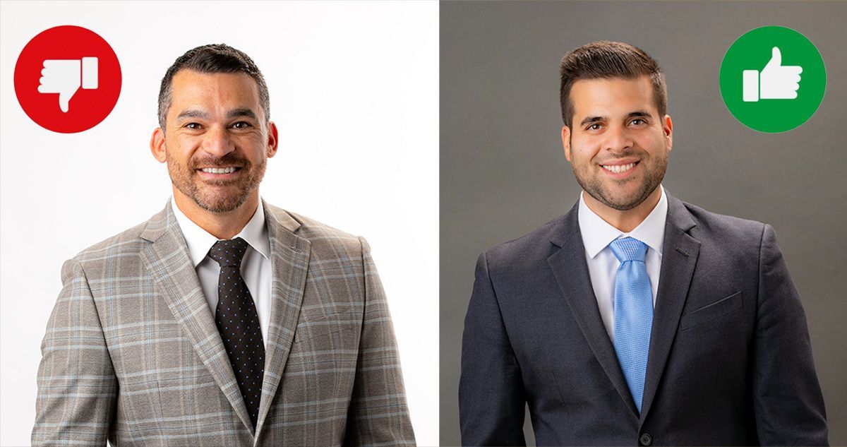 Example, graphic, how to dress for a professional headshot