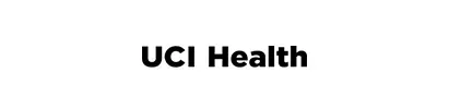 The logo for uci health is on a white background.