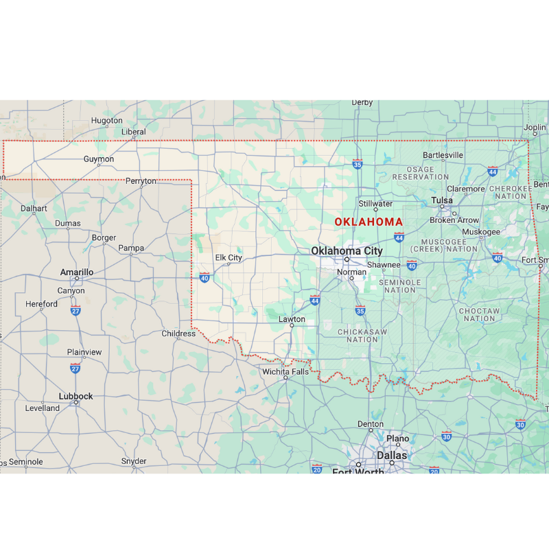 Map Of Oklahoma