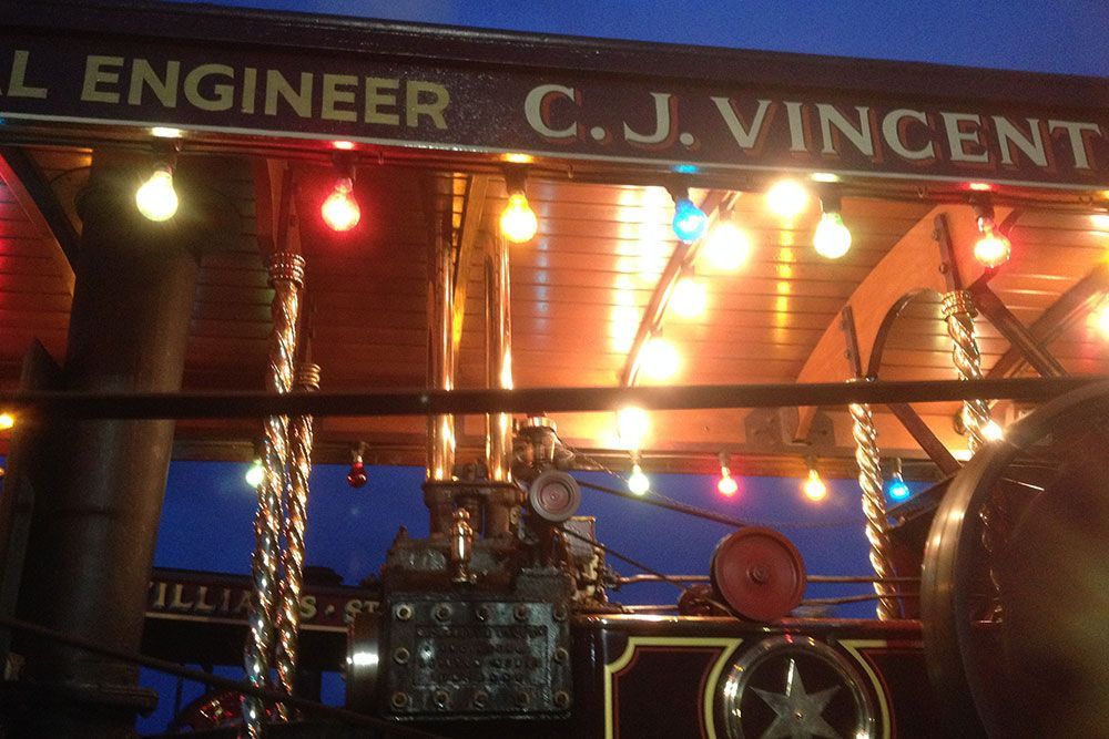 A sign that says ' engineer c.j. vincent ' on it