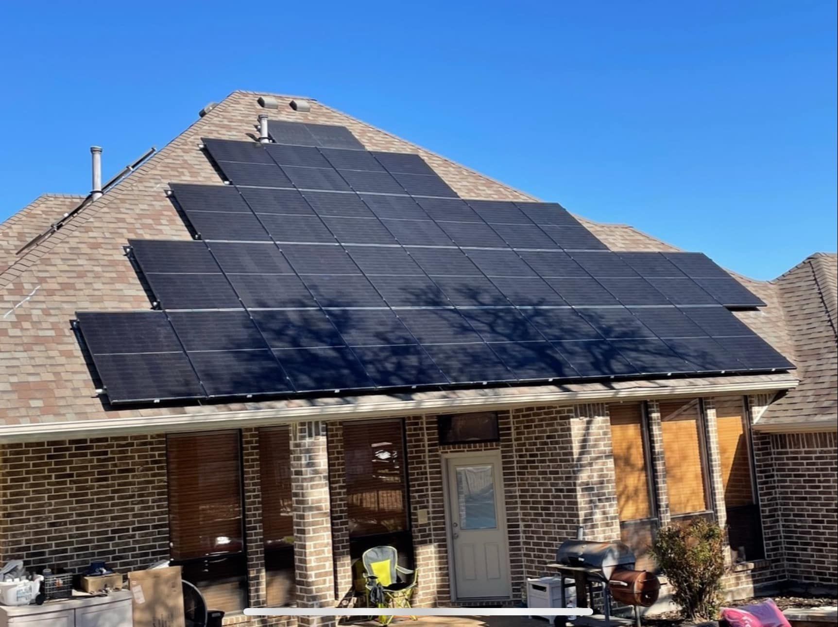 A house with solar panels on the roof