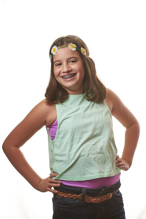 Little Girl with Traditional braces — Buffalo Grove, IL — Rosen Orthodontics