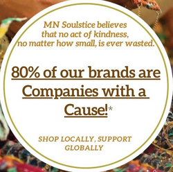 MN Soulstice Boutique, 80% of our brands are companies with a cause