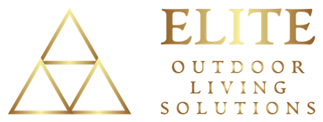 Gold logo with stacked triangles,