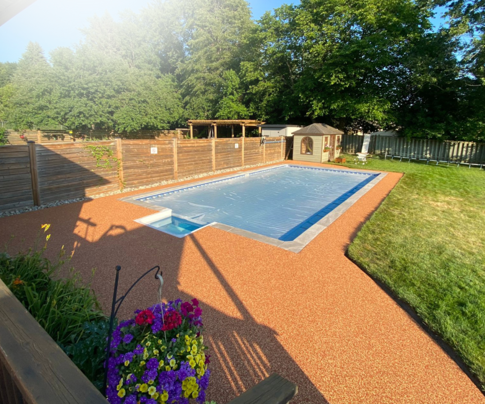 rubber pool deck Oklahoma