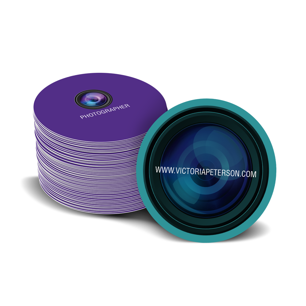 A stack of business cards for victoria peterson