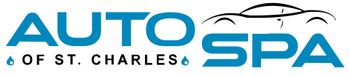 Logo for Auto Spa of St. Charles; features teal text and a car outline.