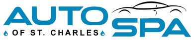 A blue logo for auto spa of st. charles
