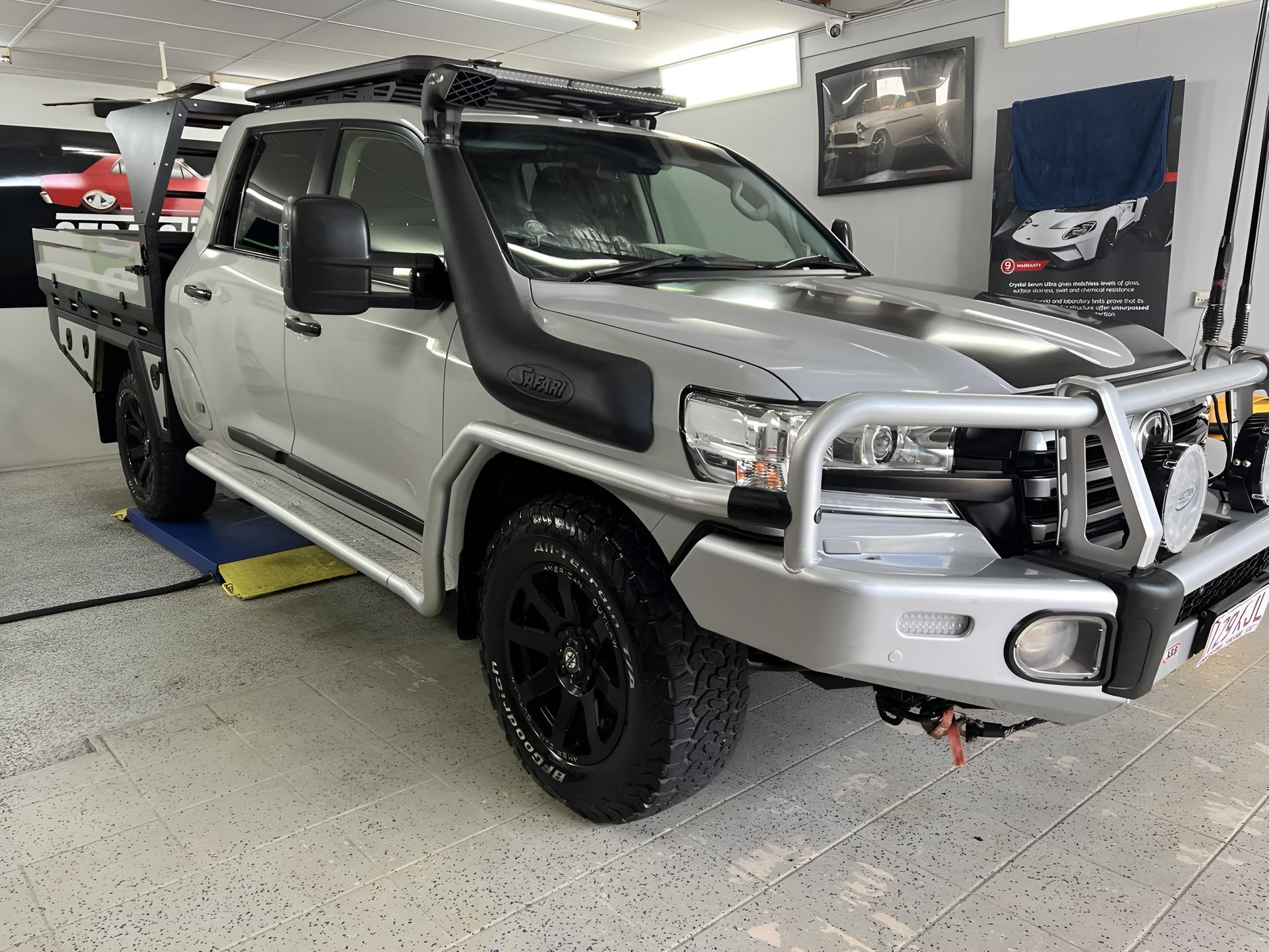 Silver Pickup Truck with Off-Road Accessories — Straightline Detailing Cairns in Bungalow, QLD