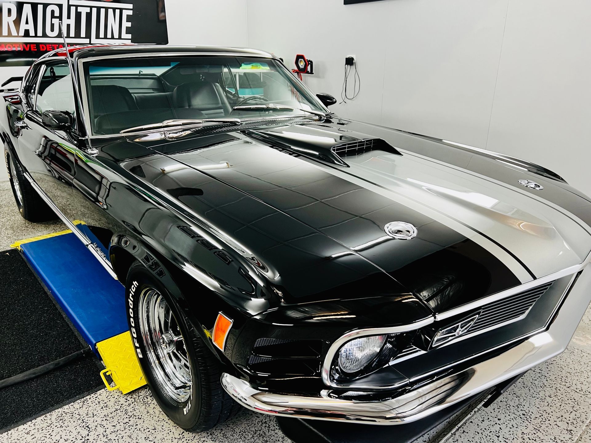 Black Classic Ford Mustang — Straightline Detailing Cairns in Bungalow, QLD