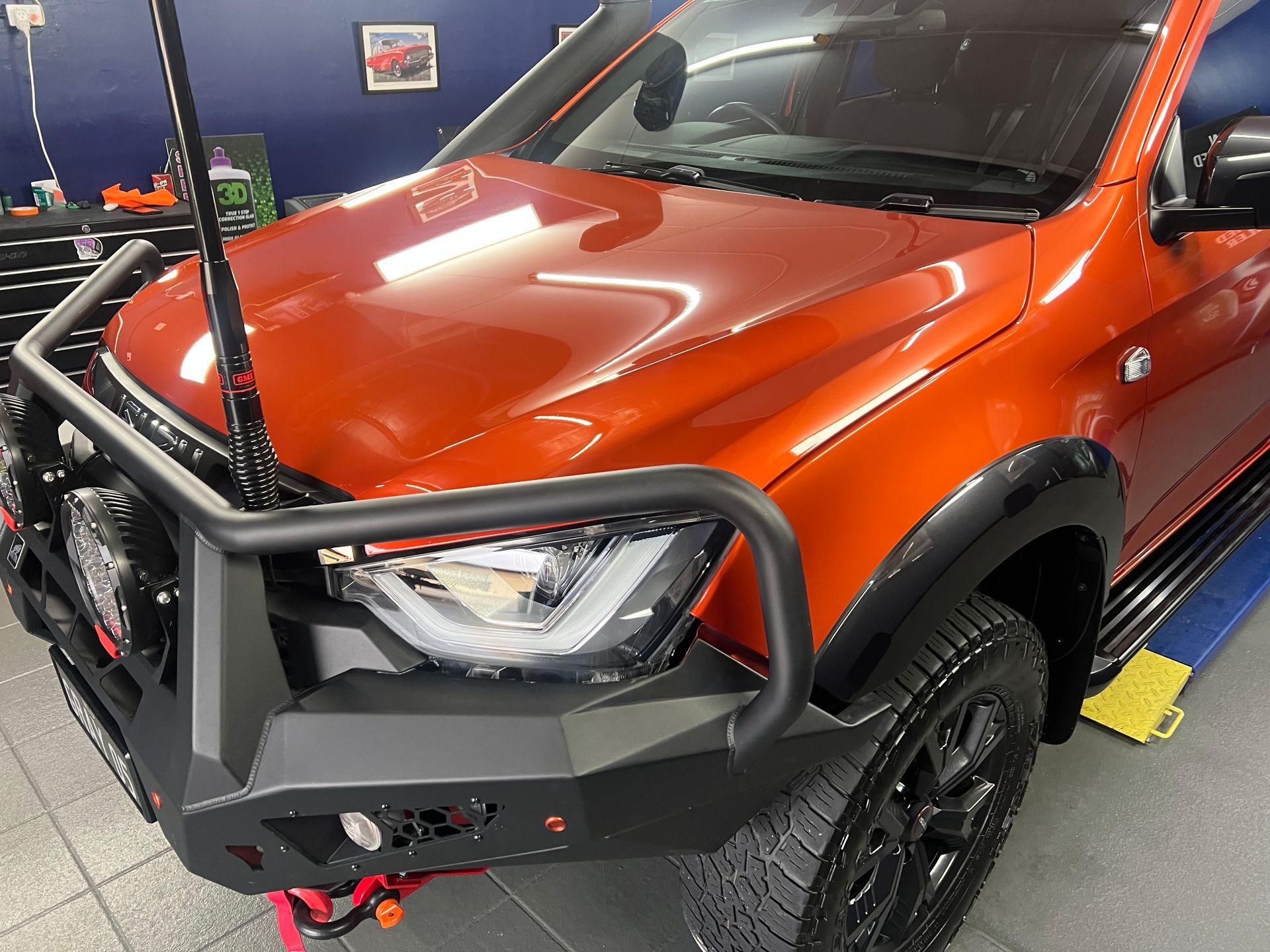 Orange Off-Road Pickup Truck — Straightline Detailing Cairns in Bungalow, QLD
