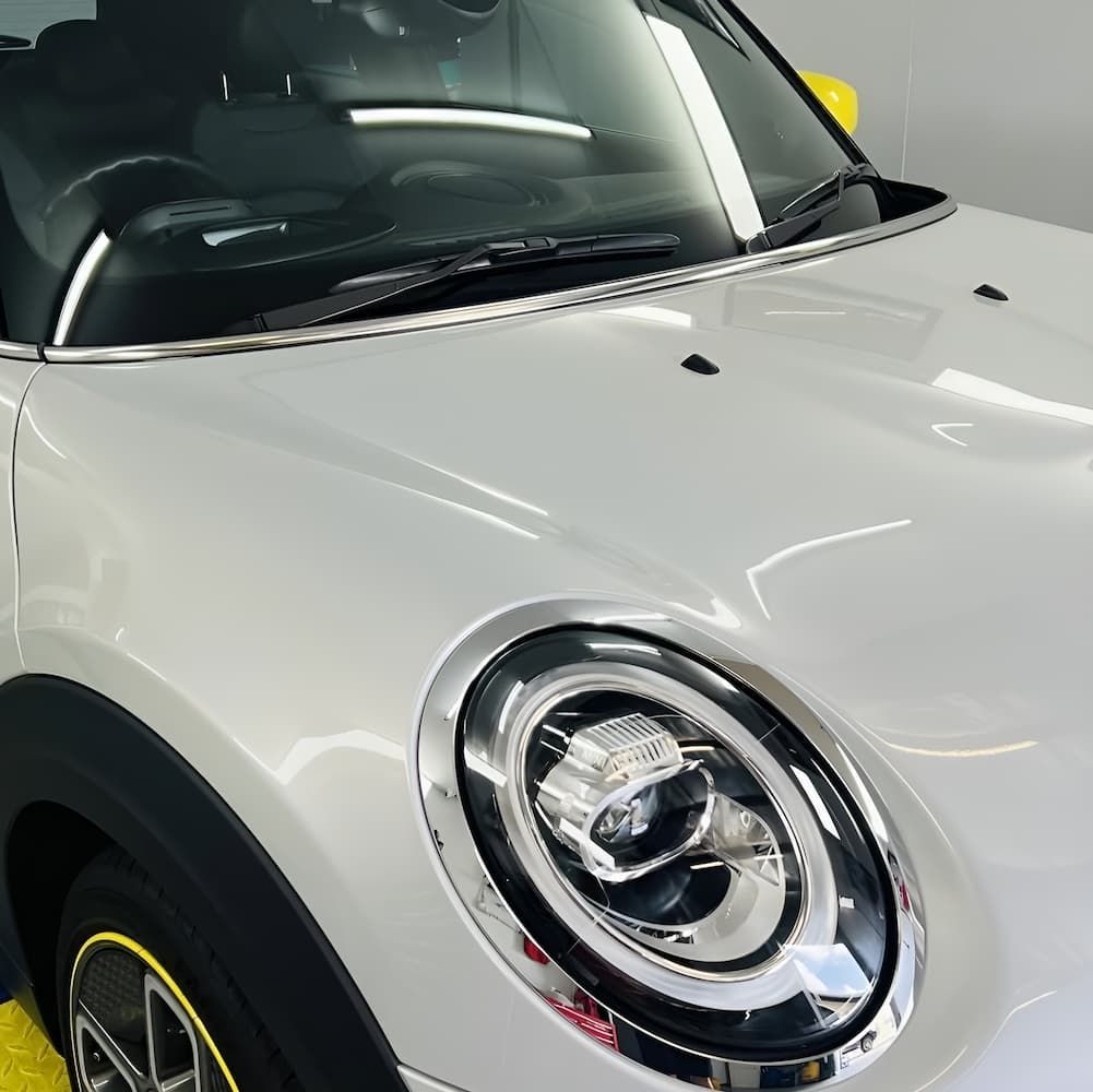 A white mini cooper — Straightline Detailing Cairns in Bungalow, QLD