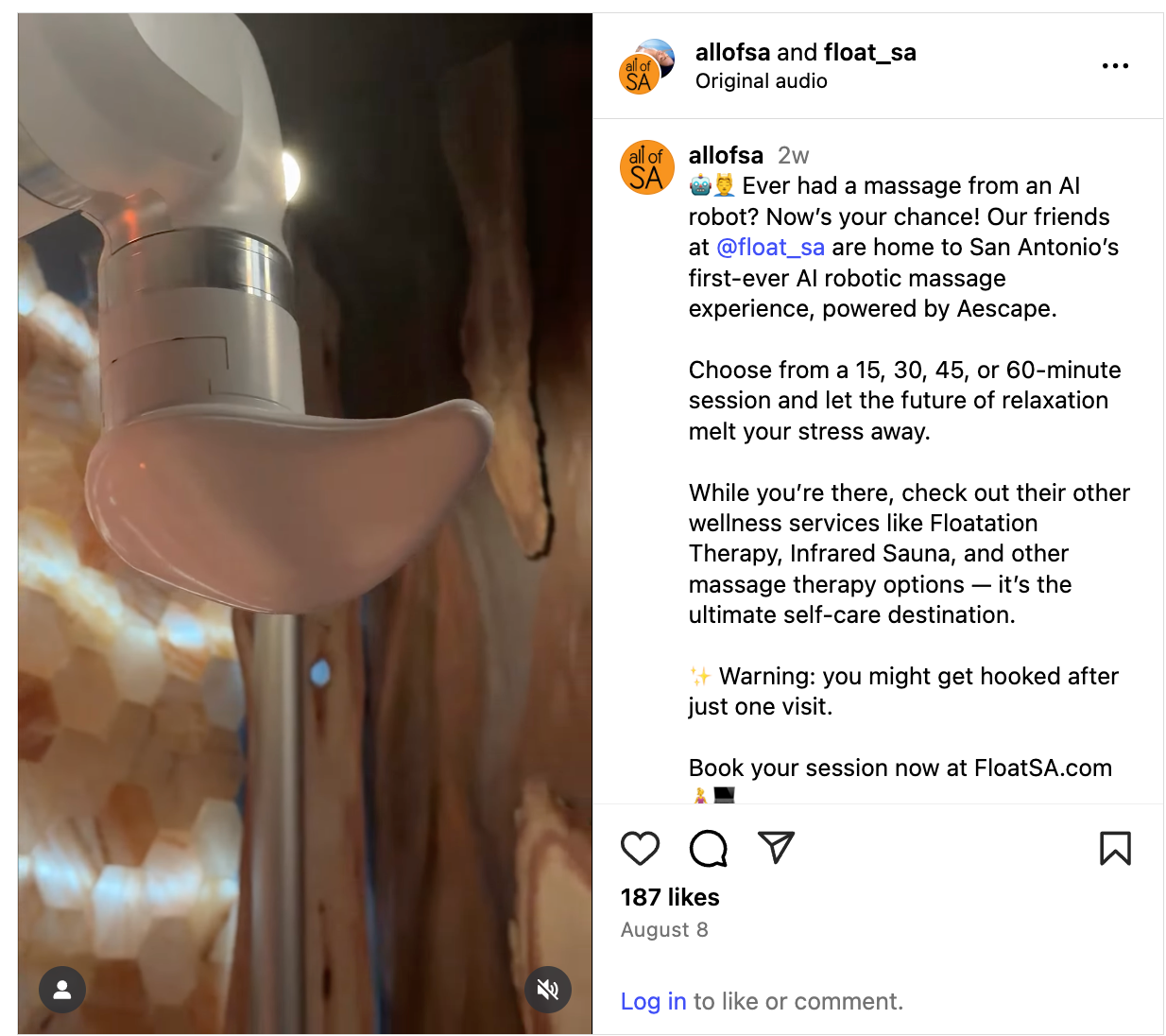 San Antonio's 1st AI Robotic Massage Float - @AllofSA