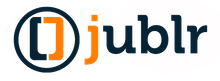 a black and orange logo for jublr on a white background