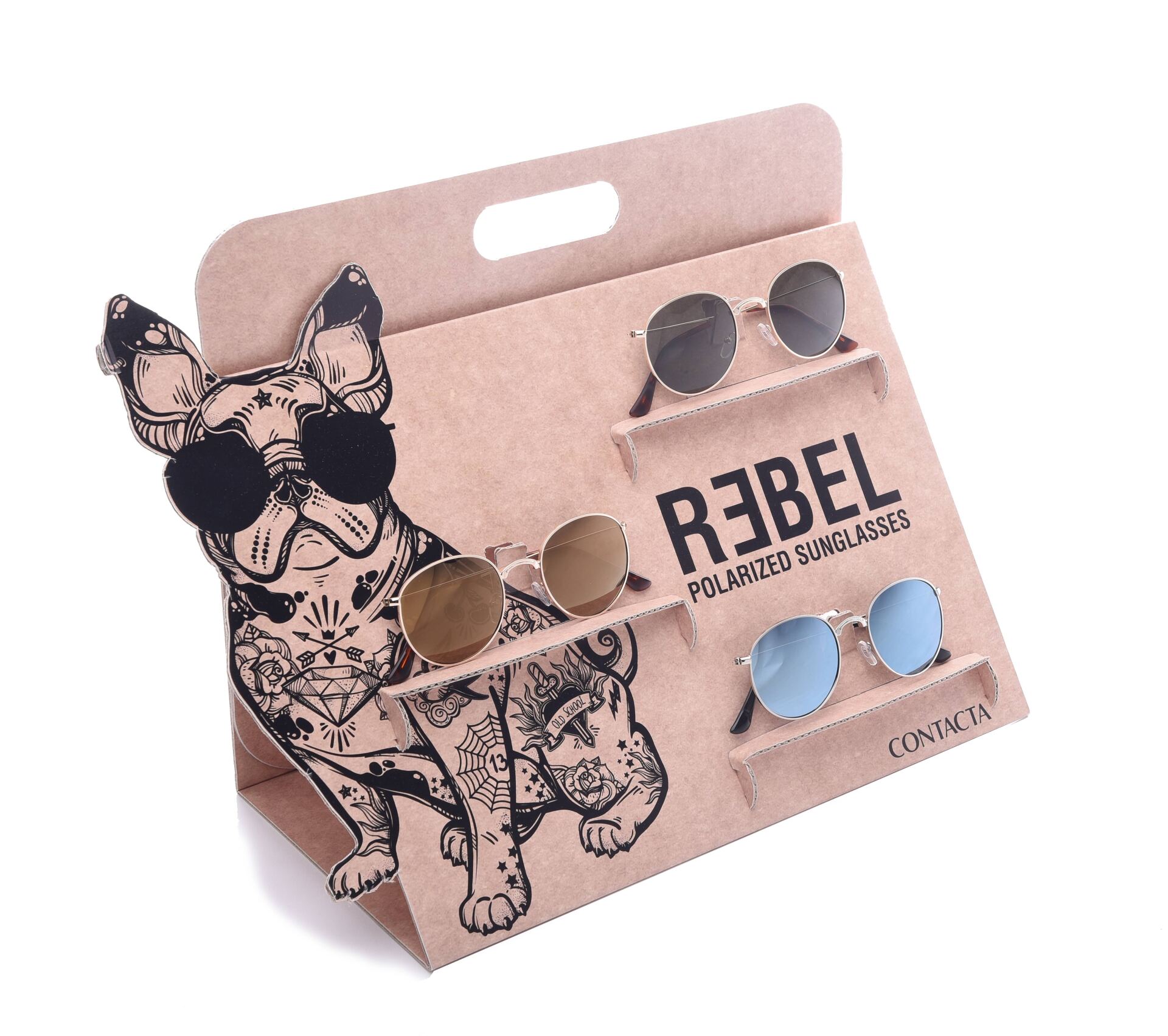 espositore per vendita lenti a contatto