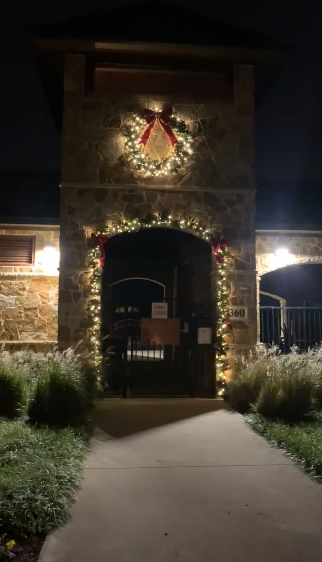 house entrance christmas house