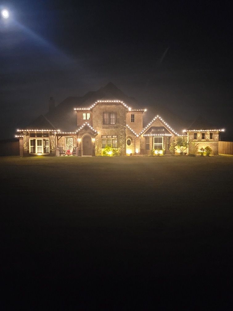 bright white christmas lights