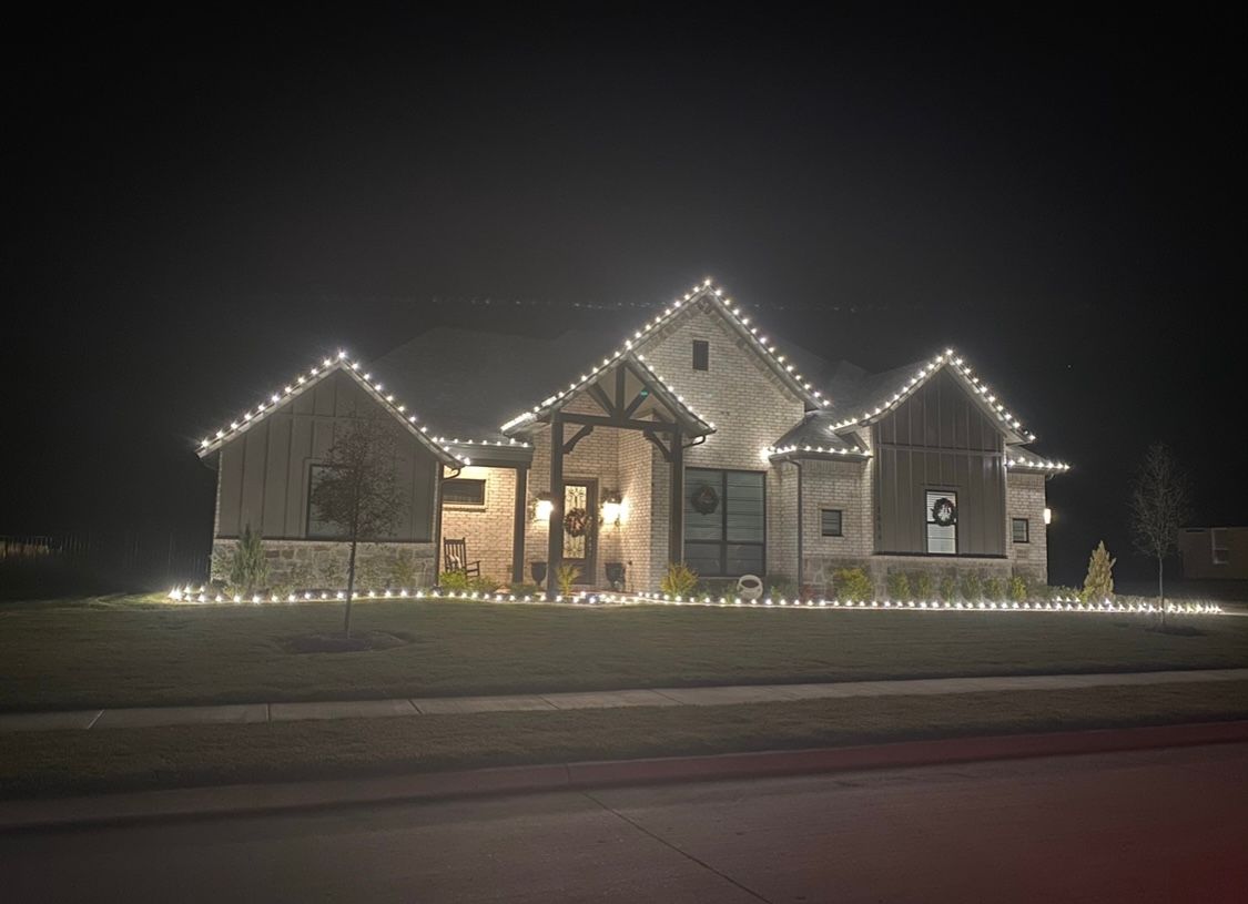 contemporary home white christmas lights