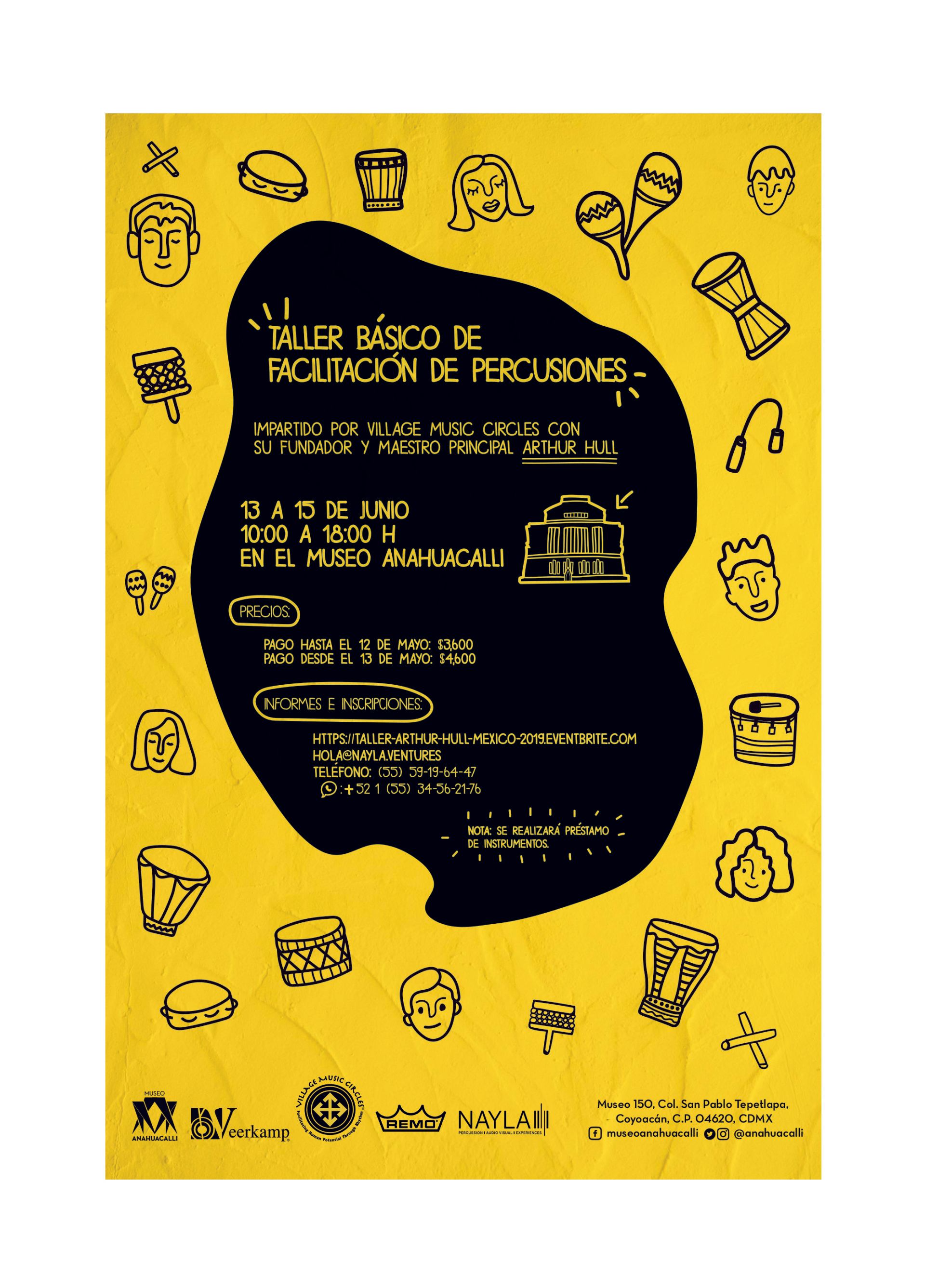 Un cartel amarillo con un círculo negro