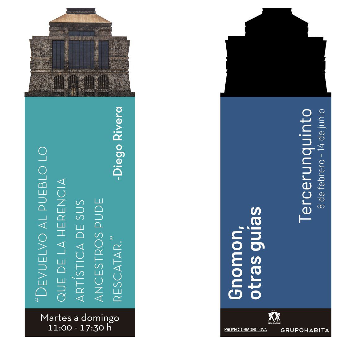 Dos marcadores uno de los cuales dice gnomon otras guias