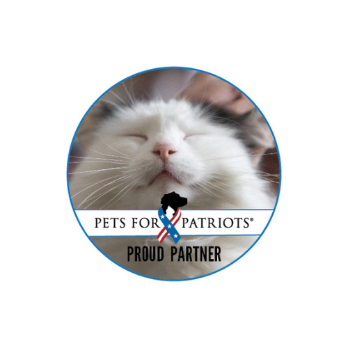 A proud partner badge for pets for patriots