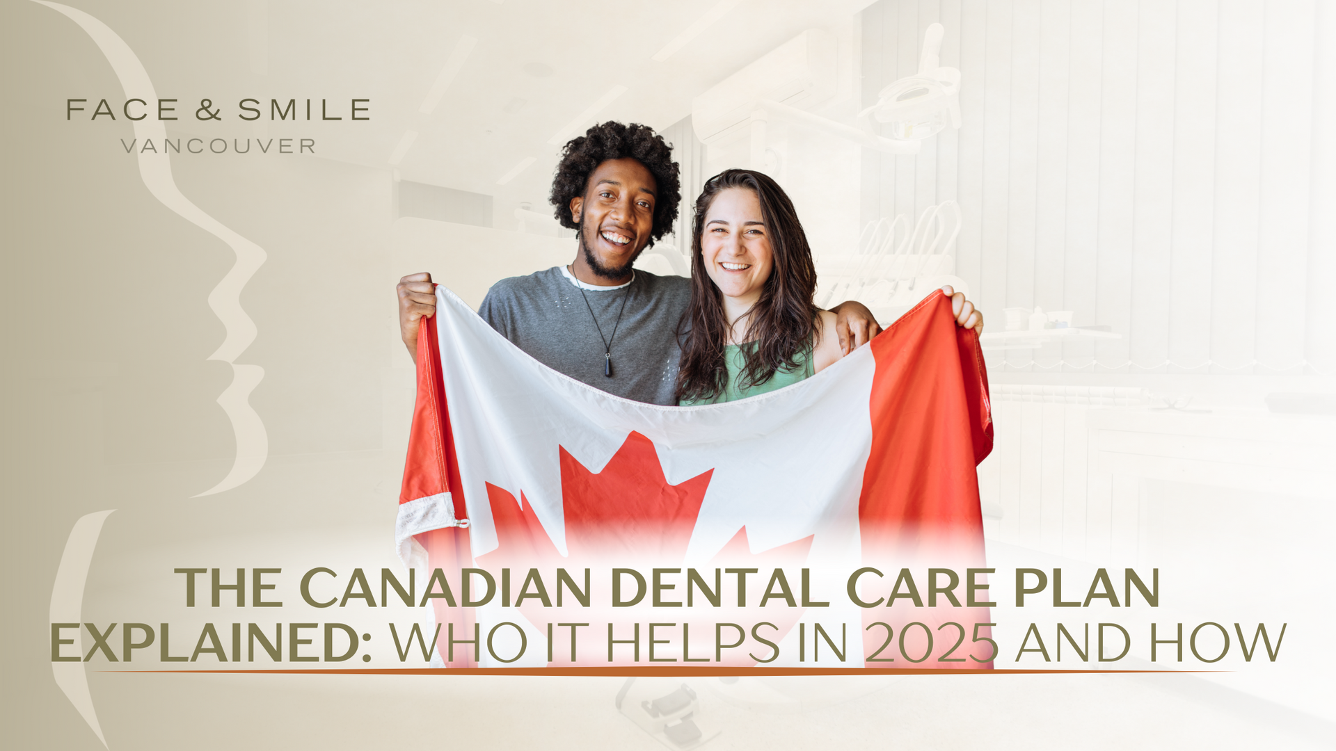 A man and a woman are holding a canadian flag.