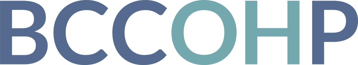 The word bccohip is written in blue and green letters on a white background.