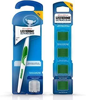 A listerine ultraclean toothbrush and a listerine ultraclean toothbrush refill.