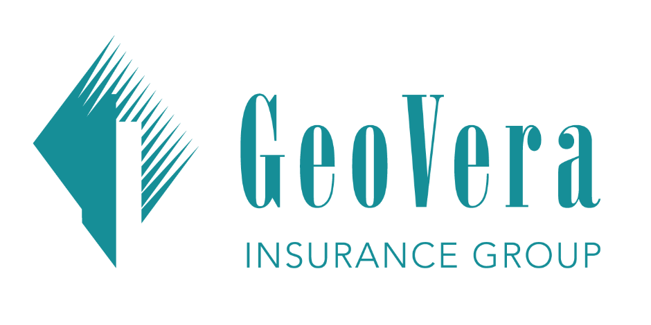 GeoVera Insurance Group logo in teal with geometric emblem and text