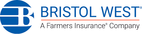 Bristol West logo with blue circular “B” icon and blue text on white background