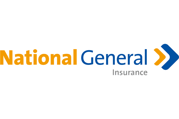 National General Insurance logo in orange and blue with chevron icon
