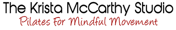 The logo for the krista mccarthy studio pilates for mindful movement