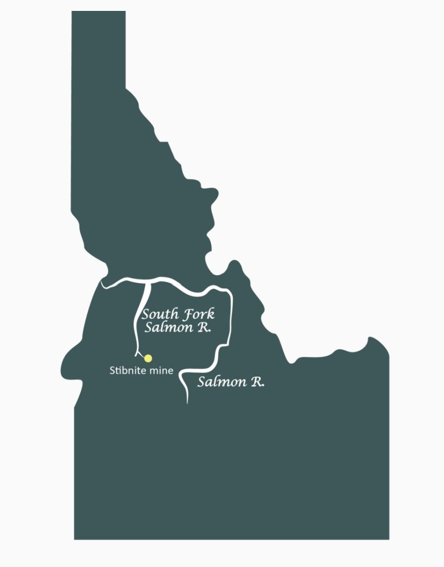 A Map of Idaho Showing the Location of South Fork Salmon River