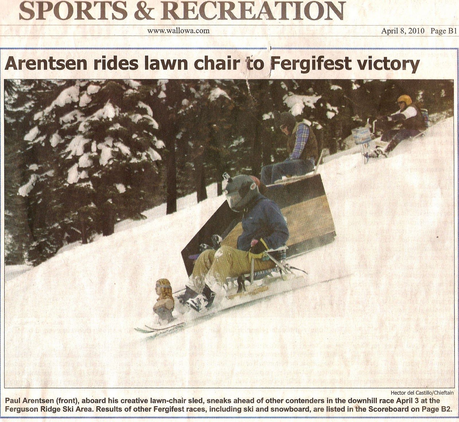 A newspaper article titled sports & recreation