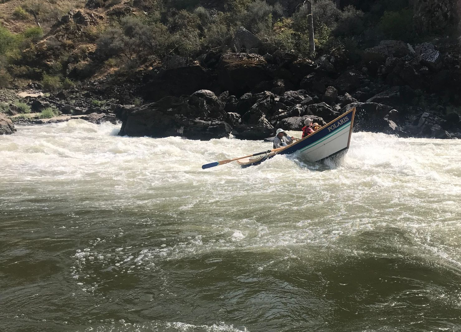 Rafting in a dory