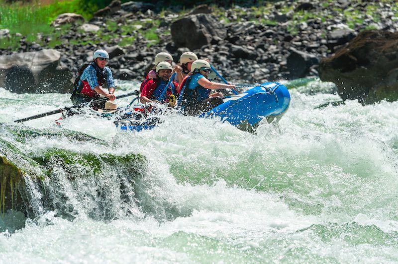 Rafting In River Rapids