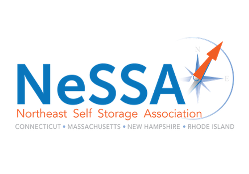 NeSSA logo: Blue text and compass with orange arrow, states listed below.