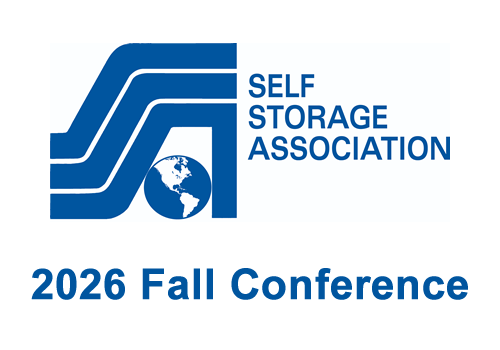 Logo for Self Storage Association 2026 Fall Conference. Blue stylized 