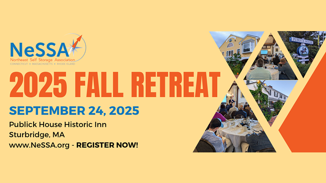 Advertisement for the 2025 Fall Retreat by NeSSA at the Publick House Historic Inn in Sturbridge, MA, on September 24, 2025.