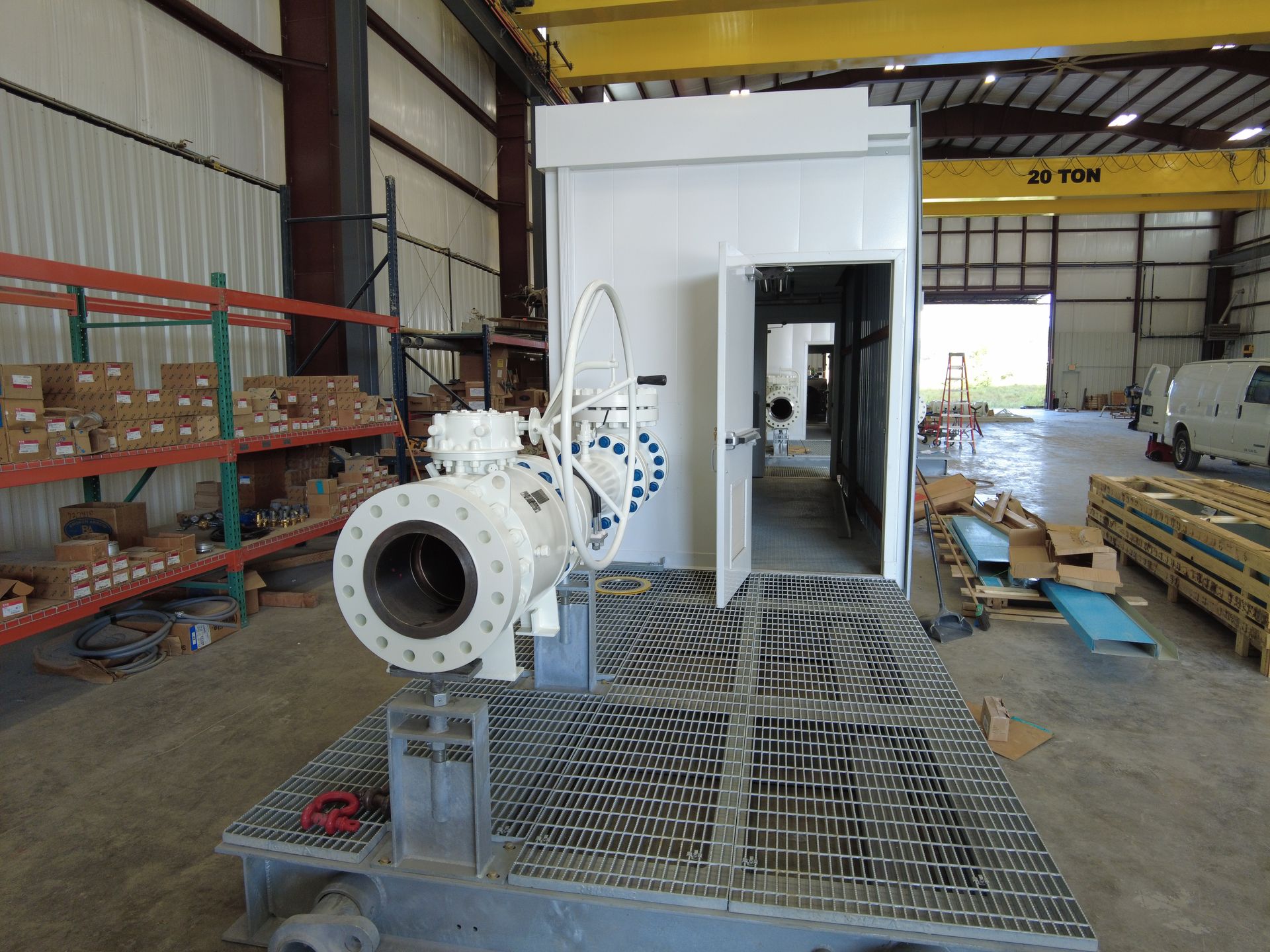 PEI skid with building