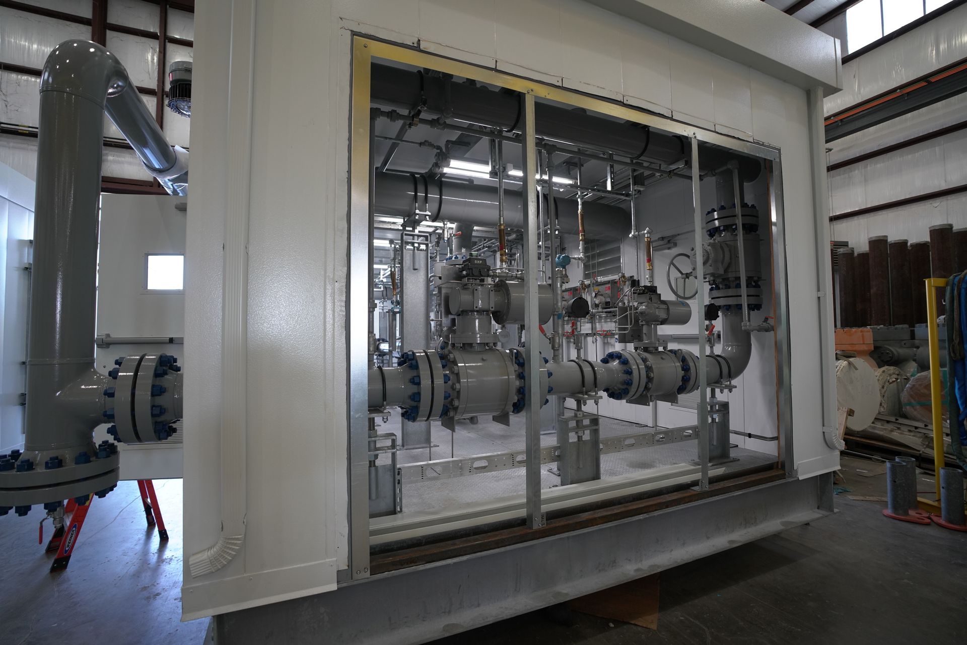 PEI skid with building