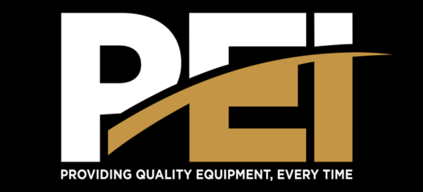 The logo for pei provides quality equipment every time